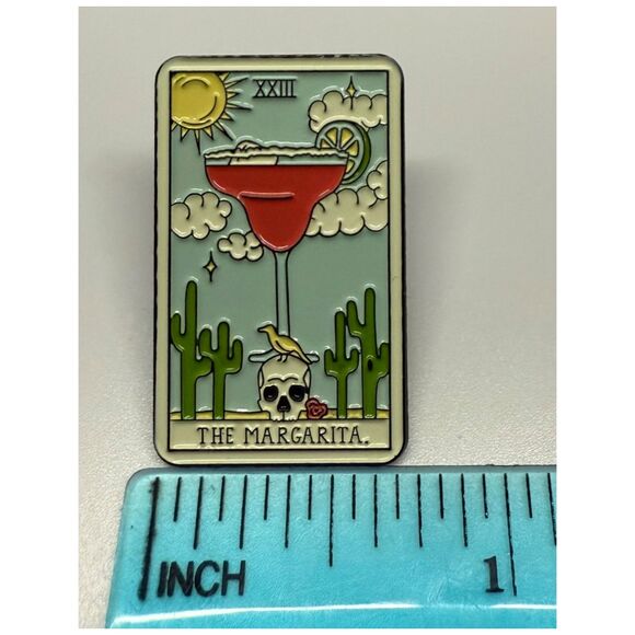 Enamel Pin Tarot The Margarita 23 Oracle Card Brooch - Picture 2 of 3